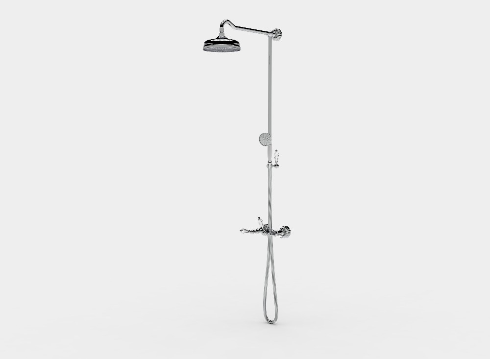  Wall Mounted external shower set with shower head and handset
