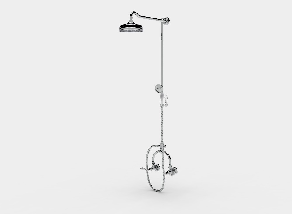  Wall Mounted external shower set with shower head and handset